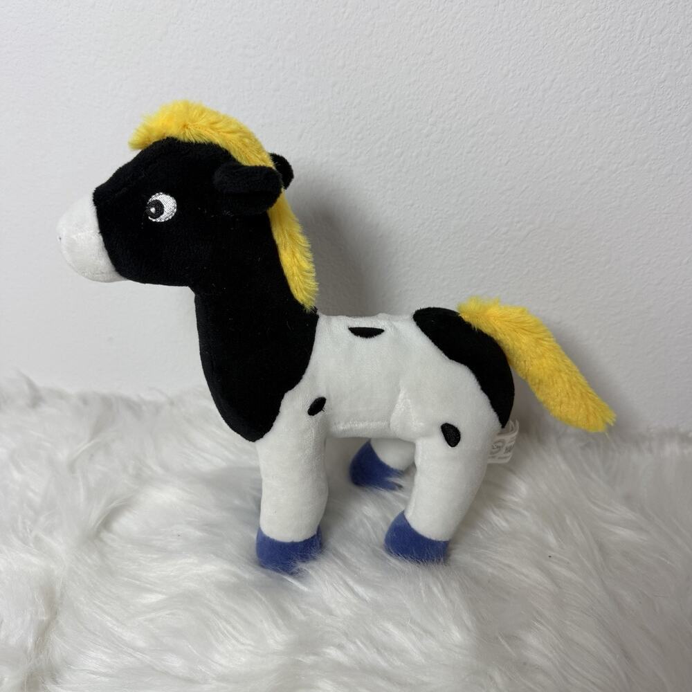 Yakari Black White Yellow Plush Horse Stuffed Pony Spots Purple Derib + Job